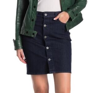 LEVI'S Embroidered Button Front Denim Skirt New 25